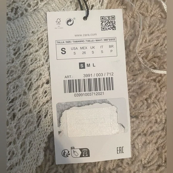 NWT ZARA CROCHETED TOP - Picture 3 of 5